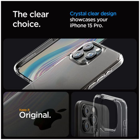 Spigen - Tok Ultra Hybrid - iPhone 15 Pro, frost clear