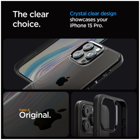 Spigen - Tok Ultra Hybrid - iPhone 15 Pro, matte black