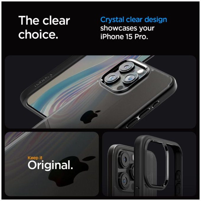 Spigen - Tok Ultra Hybrid - iPhone 15 Pro, matte black