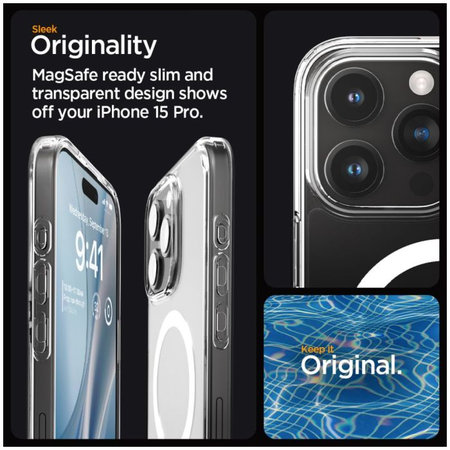 Spigen - Tok Ultra Hybrid á MagSafe-el - iPhone 15 Pro, fehér