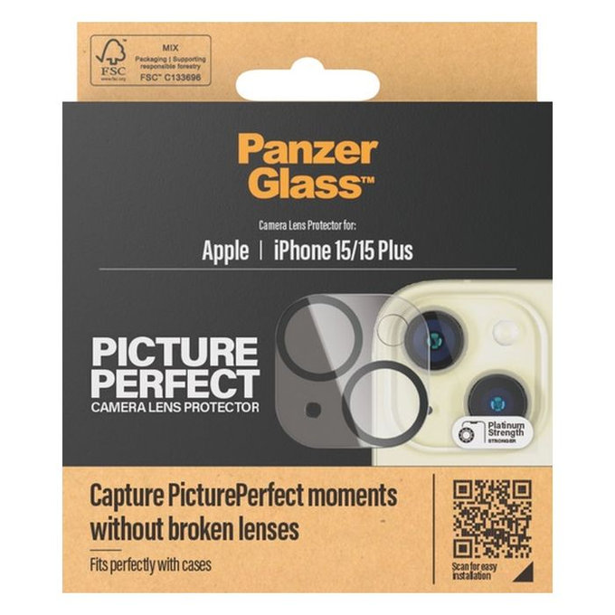 PanzerGlass - Kameralencse Védőburkolat PicturePerfect - iPhone 15 és 15 Plus, átlátszó