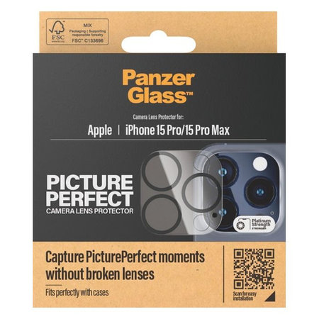 PanzerGlass - Kameralencse Védőburkolat PicturePerfect - iPhone 15 Pro és 15 Pro Max, átlátszó