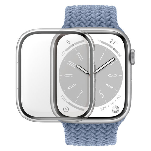 Edzett üveg Full Body D3O Apple Watch 9/8/7 41 mm készülékhez, Átlátszó, PanzerGlass