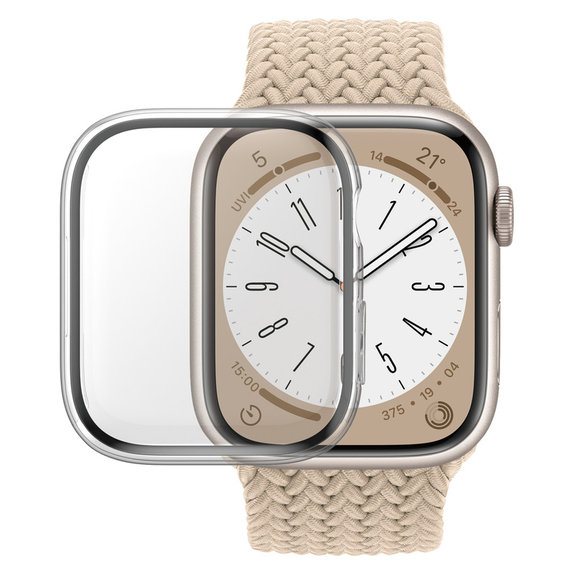 Edzett üveg Full Body D3O Apple Watch 9/8/7 45 mm készülékhez, Átlátszó, PanzerGlass