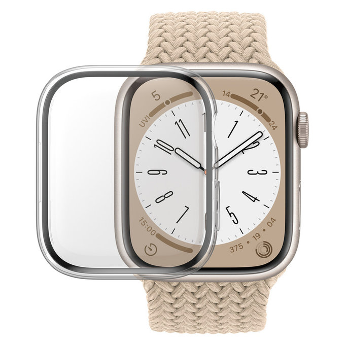 Edzett üveg Full Body D3O Apple Watch 9/8/7 45 mm készülékhez, Átlátszó, PanzerGlass