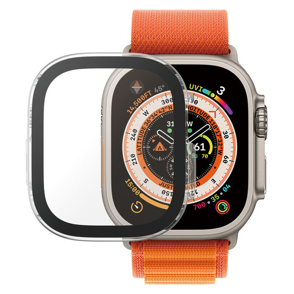 Edzett üveg Full Body D3O Apple Watch Ultra/Ultra 2 készülékhez, Átlátszó, PanzerGlass