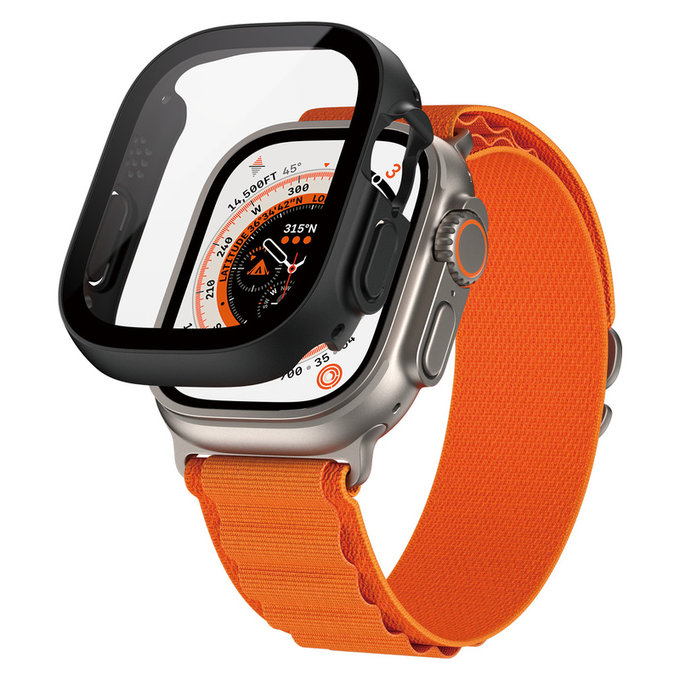 Edzett üveg Full Body D3O Apple Watch Ultra/Ultra 2 készülékhez, Fekete, PanzerGlass