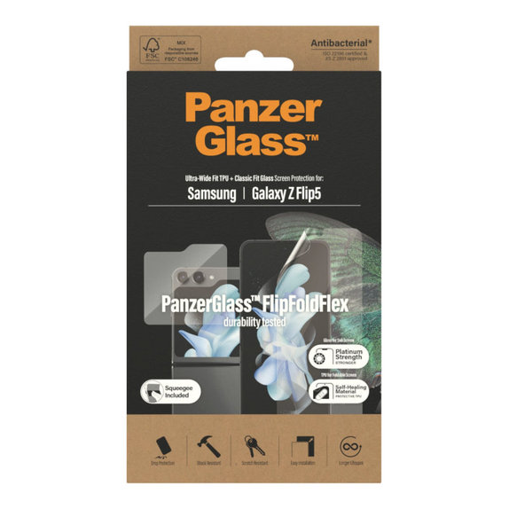 UWF AB védőfólia Samsung Z Flip5 készülékhez, Átlátszó, PanzerGlass