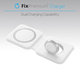 FixPremium - MagSafe Duo - iPhone és Apple Watch, fehér