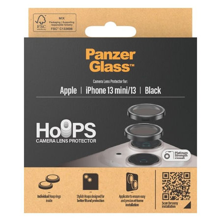 PanzerGlass - Kameralencse Védőburkolat Hoops - iPhone 13 a 13 mini, fekete