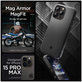 Spigen - Tok Mag Armor á MagSafe-el - iPhone 15 Pro Max, Matte Black