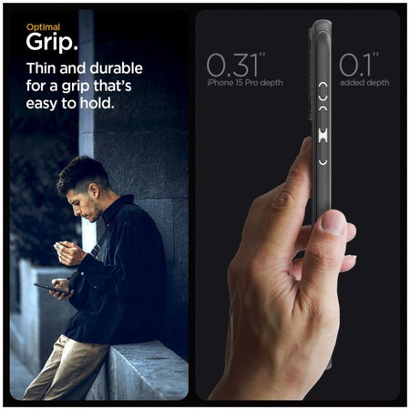 Spigen - Tok Mag Armor á MagSafe-el - iPhone 15 Pro, Matte Black