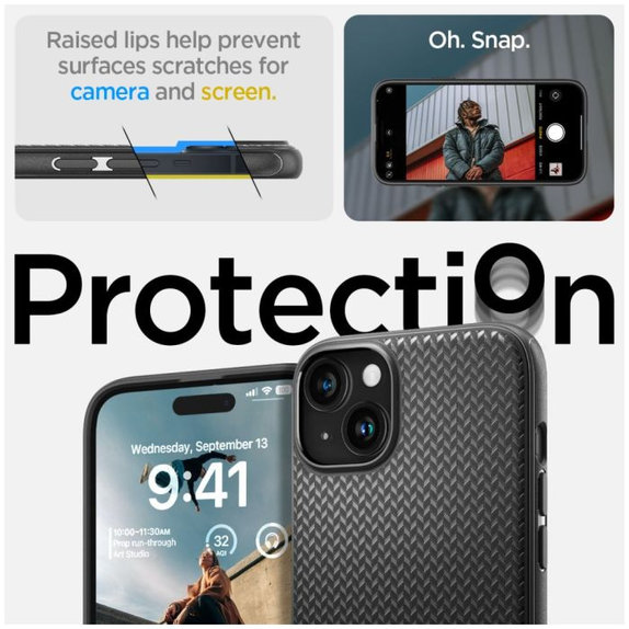 Spigen - Tok Mag Armor á MagSafe-el - iPhone 15, Matte Black
