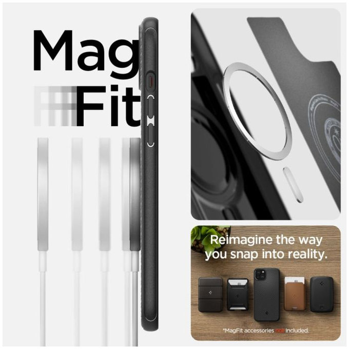 Spigen - Tok Mag Armor á MagSafe-el - iPhone 15, Matte Black