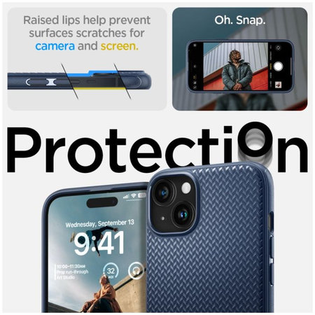 Spigen - Tok Mag Armor á MagSafe-el - iPhone 15, Navy Blue
