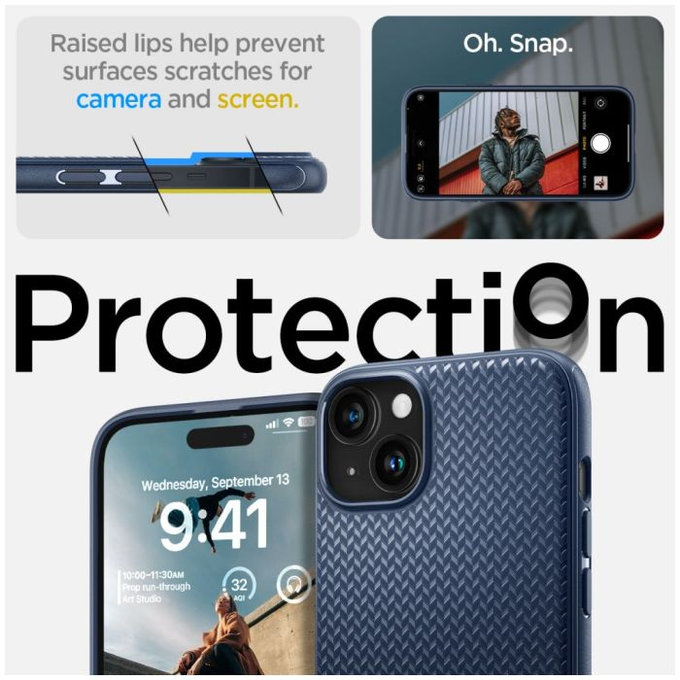 Spigen - Tok Mag Armor á MagSafe-el - iPhone 15, Navy Blue