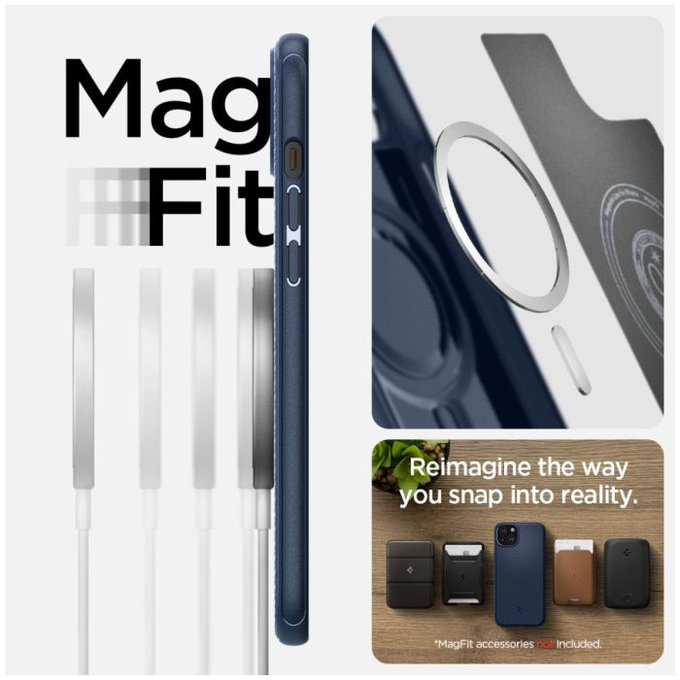 Spigen - Tok Mag Armor á MagSafe-el - iPhone 15, Navy Blue
