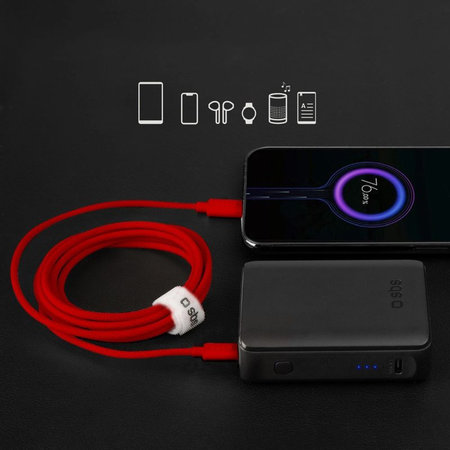 SBS - Kábel USB-C/USB-C, 60W, PD, 1.5m, piros