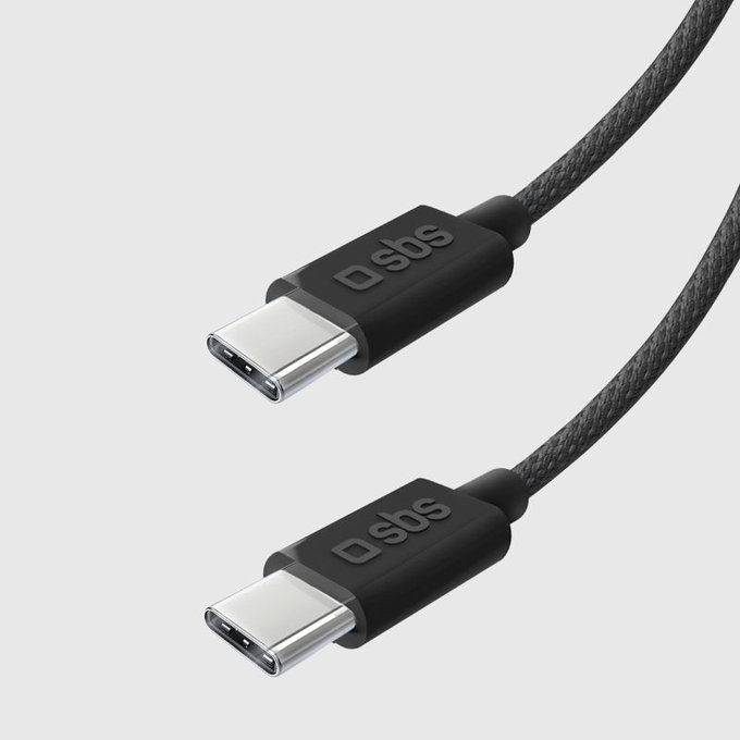 SBS - Kábel USB-C/USB-C, 60W, PD, 1.5m, fekete