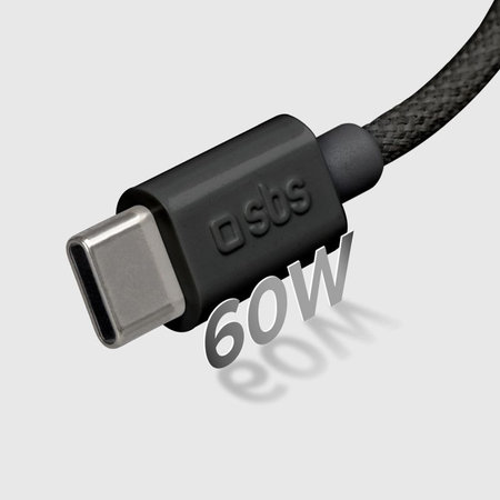 SBS - Kábel USB-C/USB-C, 60W, PD, 1.5m, fekete