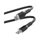 PURO - USB-C Kábel / MFI Lightning, 12W, Soft, 1,5 m, fekete