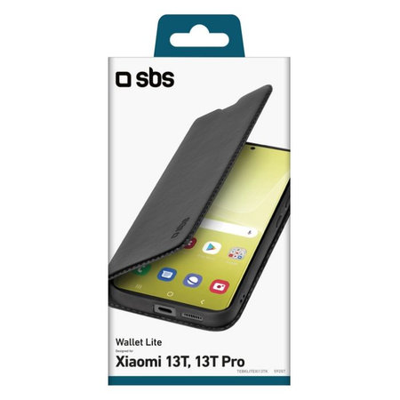 SBS - Tok Book Wallet Lite - Xiaomi 13T és 13T Pro, fekete