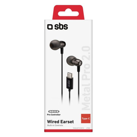SBS - fejhallgató Metal Pro 2.0, USB-C, fekete