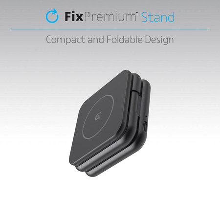 FixPremium - Összecsukható állvány MagSafe-el, fekete