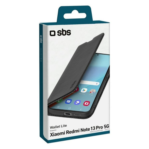 SBS - Tok Book Wallet Lite - Xiaomi Redmi Note 13 Pro, fekete