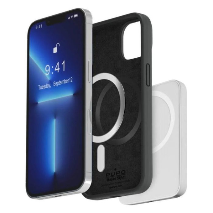 PURO - Tok ICON MAG MagSafe - iPhone 14 / 13, fekete