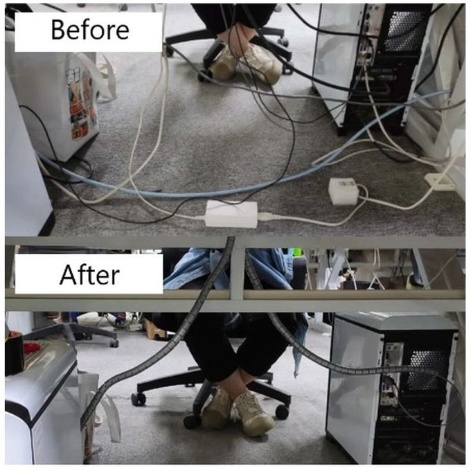 FixPremium - Kábelrendező - cső (10mm), 2M hosszú, szürke