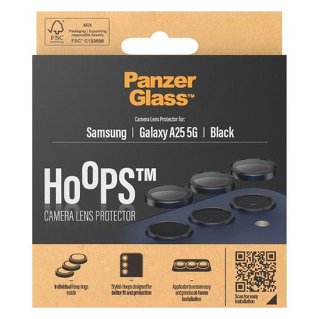 PanzerGlass - Kameralencse Védőburkolat Hoops - Samsung Galaxy A25, fekete