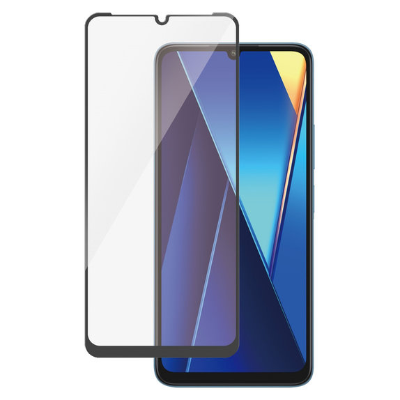 Edzett üveg UWF Xiaomi Redmi 13C készülékhez, Fekete, PanzerGlass