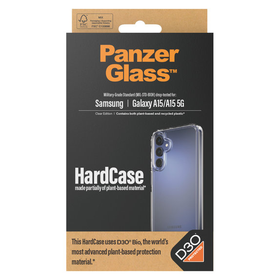 Tok HardCase D3O Samsung Galaxy A15/A15 5G készülékhez, Átlátszó, PanzerGlass