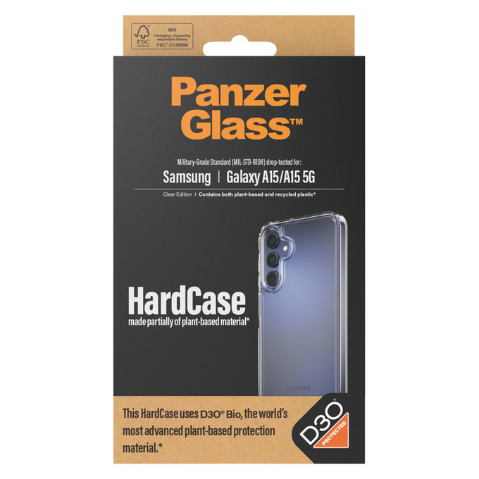 Tok HardCase D3O Samsung Galaxy A15/A15 5G készülékhez, Átlátszó, PanzerGlass