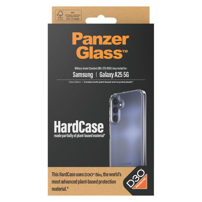 Tok HardCase D3O Samsung Galaxy A25 5G készülékhez, Átlátszó, PanzerGlass