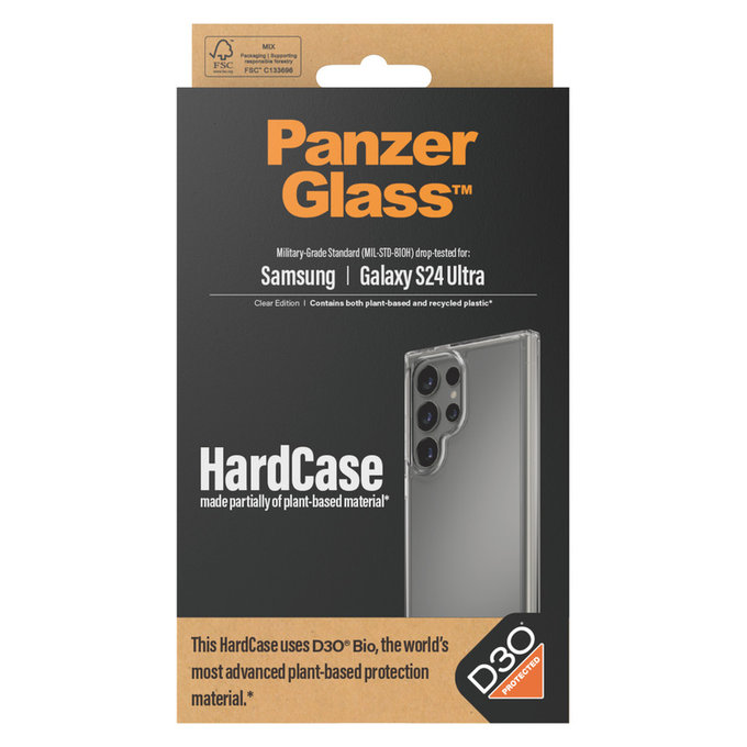 Tok HardCase D3O Samsung Galaxy S24 Ultra készülékhez, Átlátszó, PanzerGlass