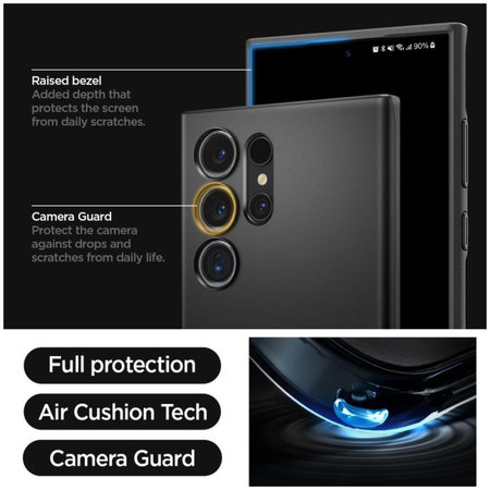 Spigen - Tok Thin Fit - Samsung Galaxy S24 Ultra, fekete