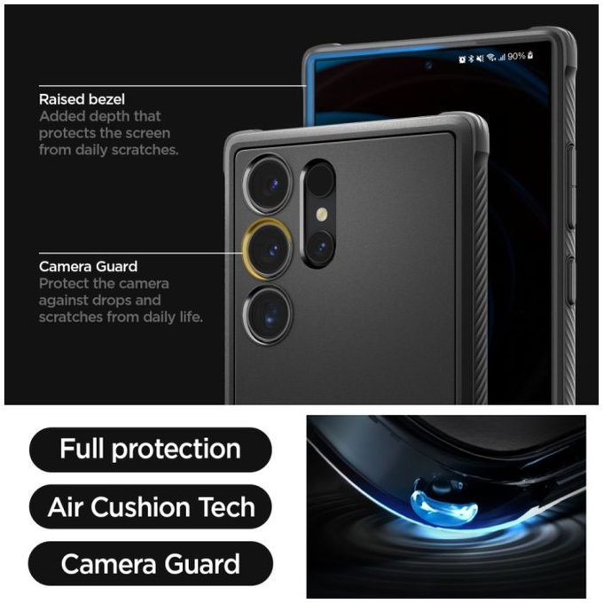 Spigen - Tok Rugged Armor - Samsung Galaxy S24 Ultra, Matte Black