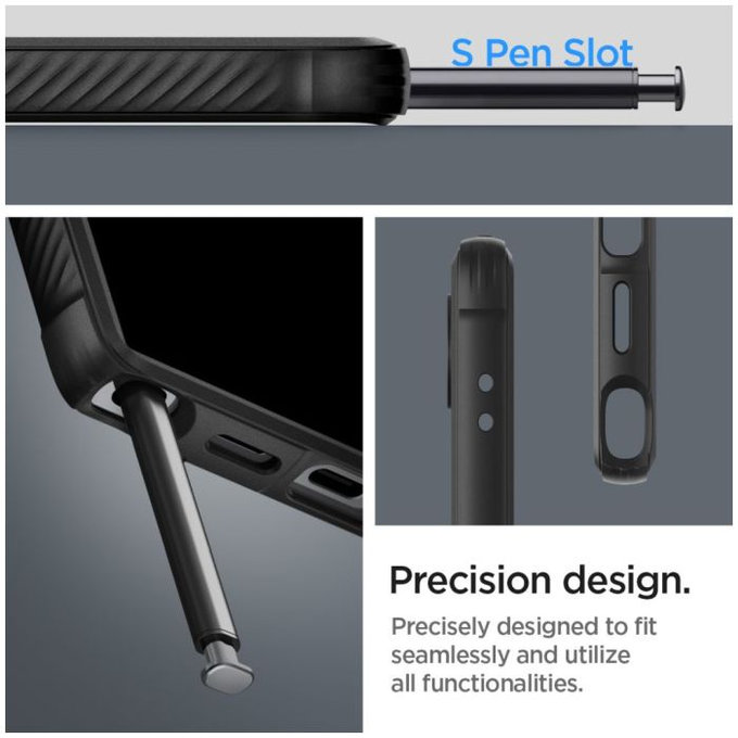 Spigen - Tok Rugged Armor - Samsung Galaxy S24 Ultra, Matte Black