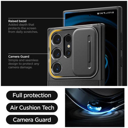 Spigen - Tok Optik Armor - Samsung Galaxy S24 Ultra, fekete