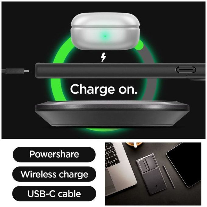 Spigen - Tok Optik Armor - Samsung Galaxy S24 Ultra, fekete