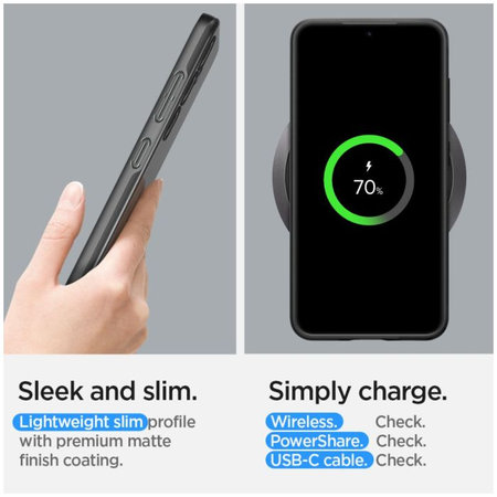 Spigen - Tok Thin Fit - Samsung Galaxy S24, fekete