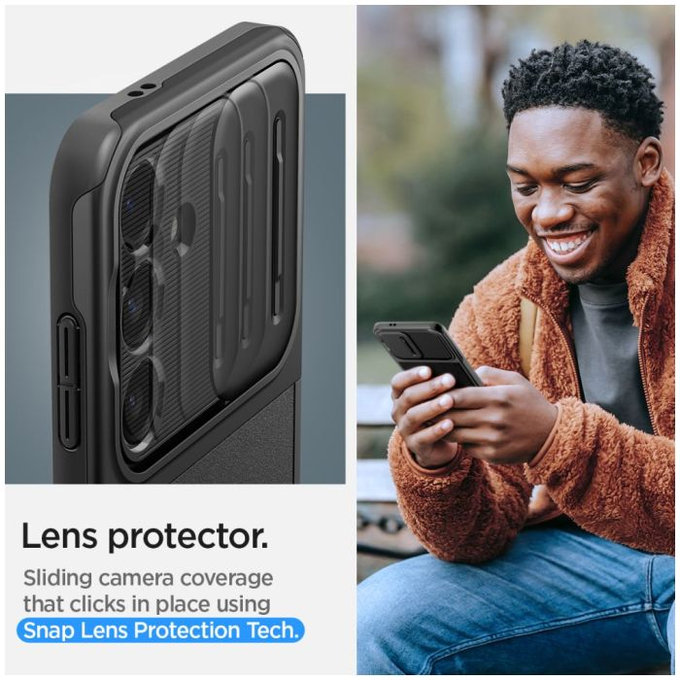 Spigen - Tok Optik Armor - Samsung Galaxy S24, fekete