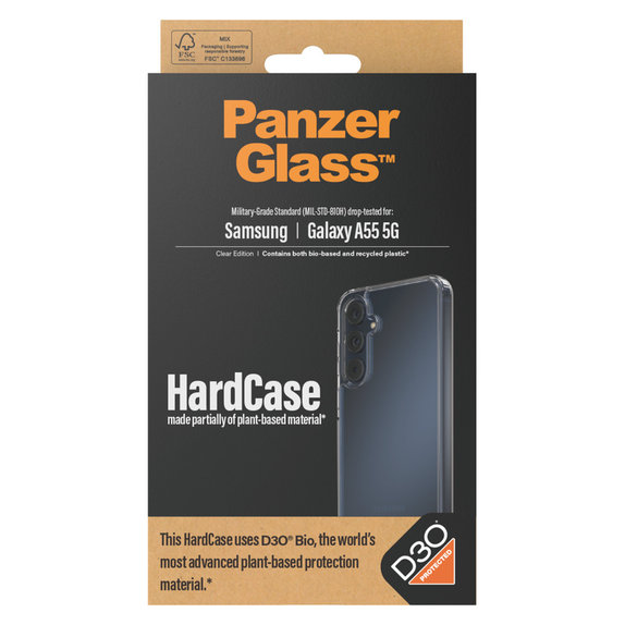 Tok HardCase D3O Samsung Galaxy A55 5G készülékhez, Átlátszó, PanzerGlass