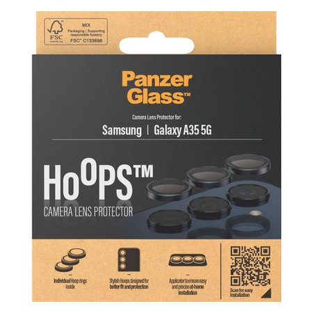 PanzerGlass - Kameralencse Védőburkolat Hoops - Samsung Galaxy A35, fekete