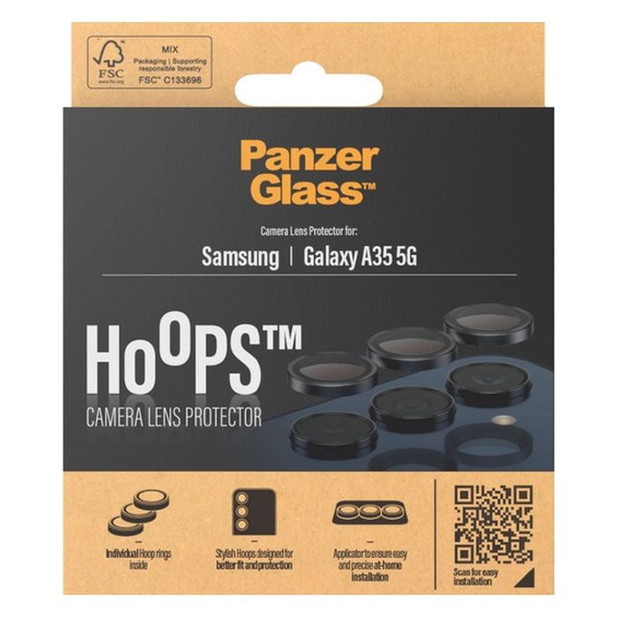 PanzerGlass - Kameralencse Védőburkolat Hoops - Samsung Galaxy A35, fekete