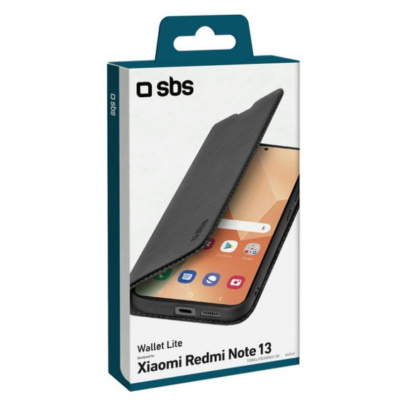 SBS - Tok Book Wallet Lite - Xiaomi Redmi Note 13, fekete