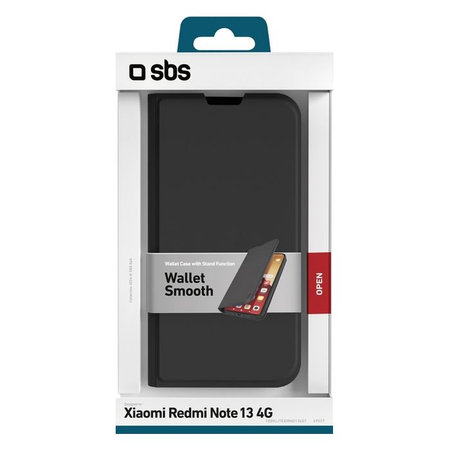 SBS - Tok Book Wallet Lite - Xiaomi Redmi Note 13 4G, fekete
