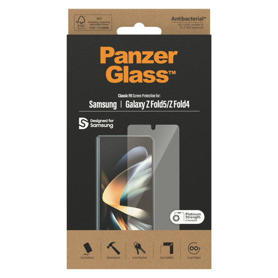 Edzett üveg AB Samsung Galaxy Z Fold5/Z Fold4 készülékhez, Átlátszó, PanzerGlass